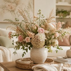 Soft floral home decor accent