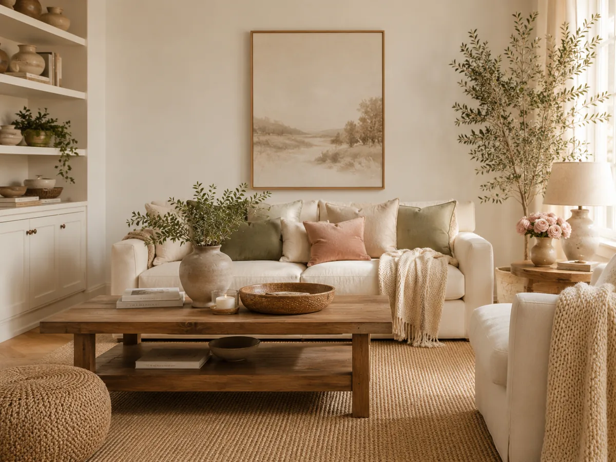 Intentional minimalist decor with curated objects