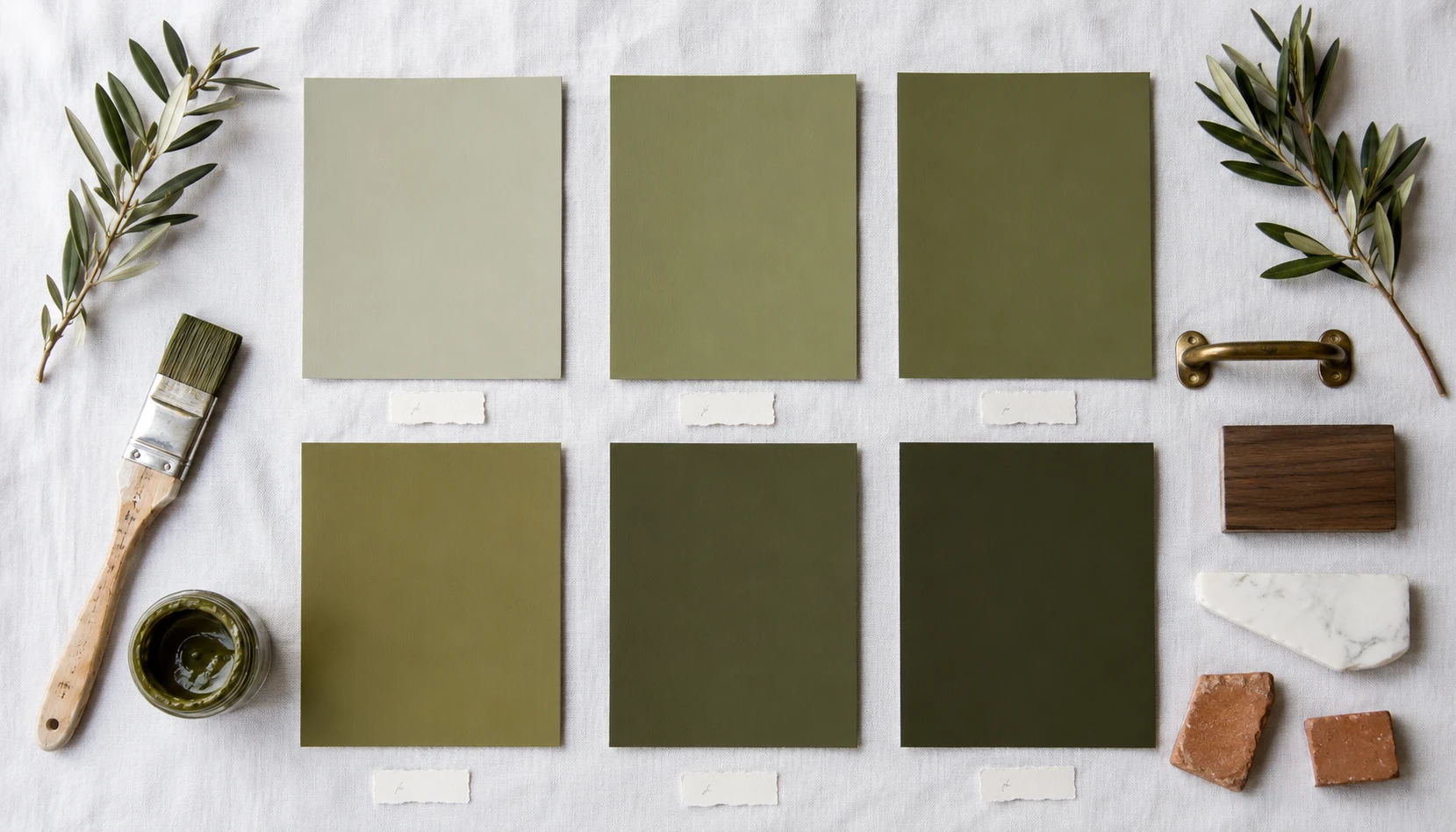 Best olive green paint color swatches for kitchen cabinets 2026 designer mood board