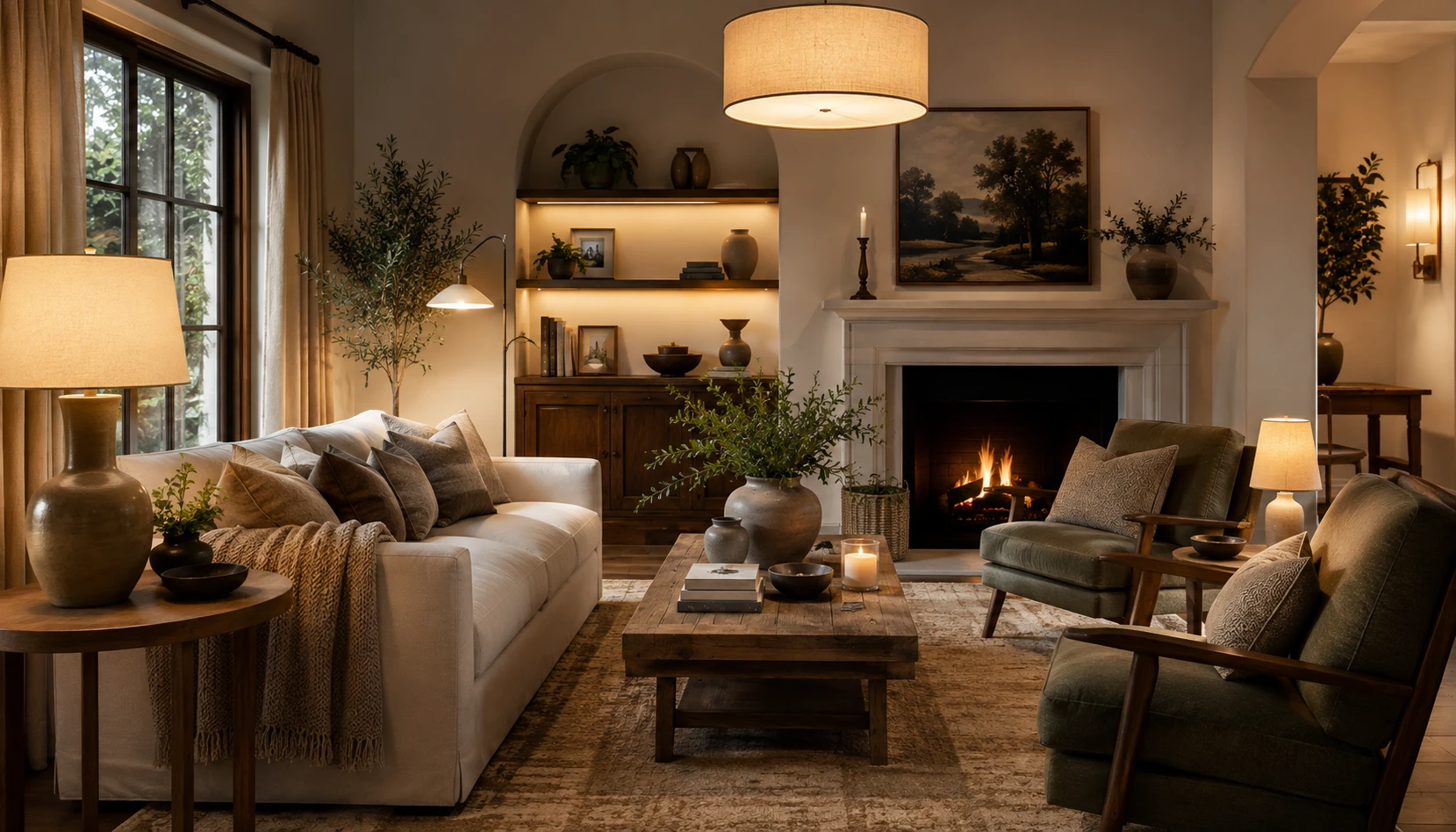 Use More Than One Light Source demonstrated in a realistic ordinary home interior