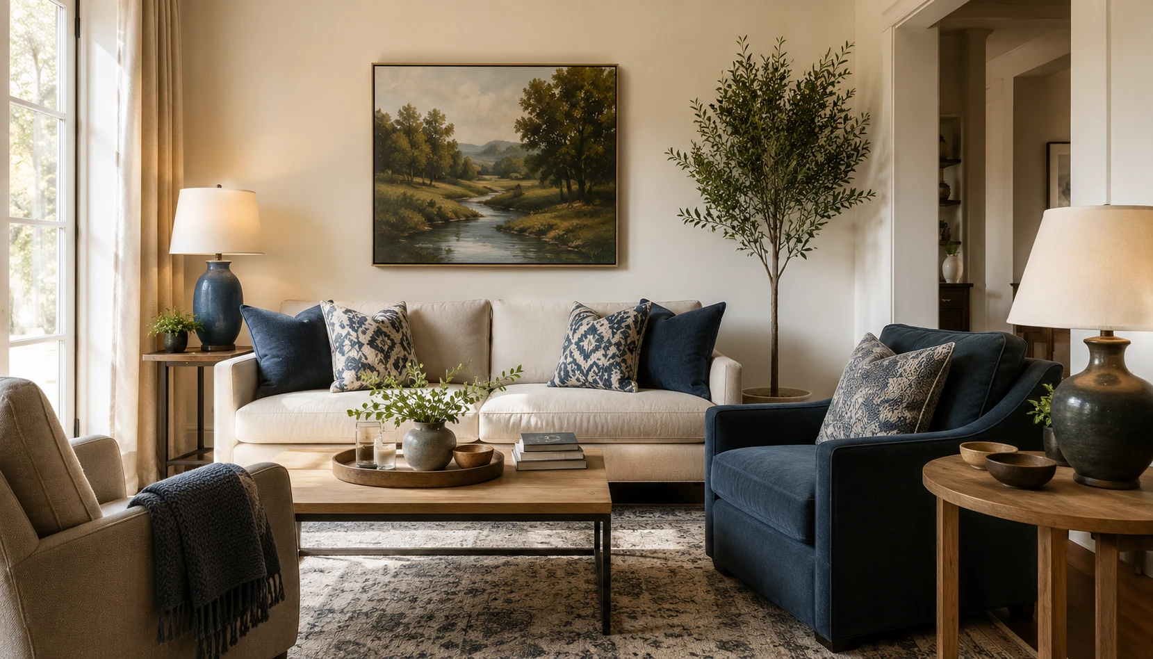 Repeat One Color Across the Home demonstrated in a realistic ordinary home interior
