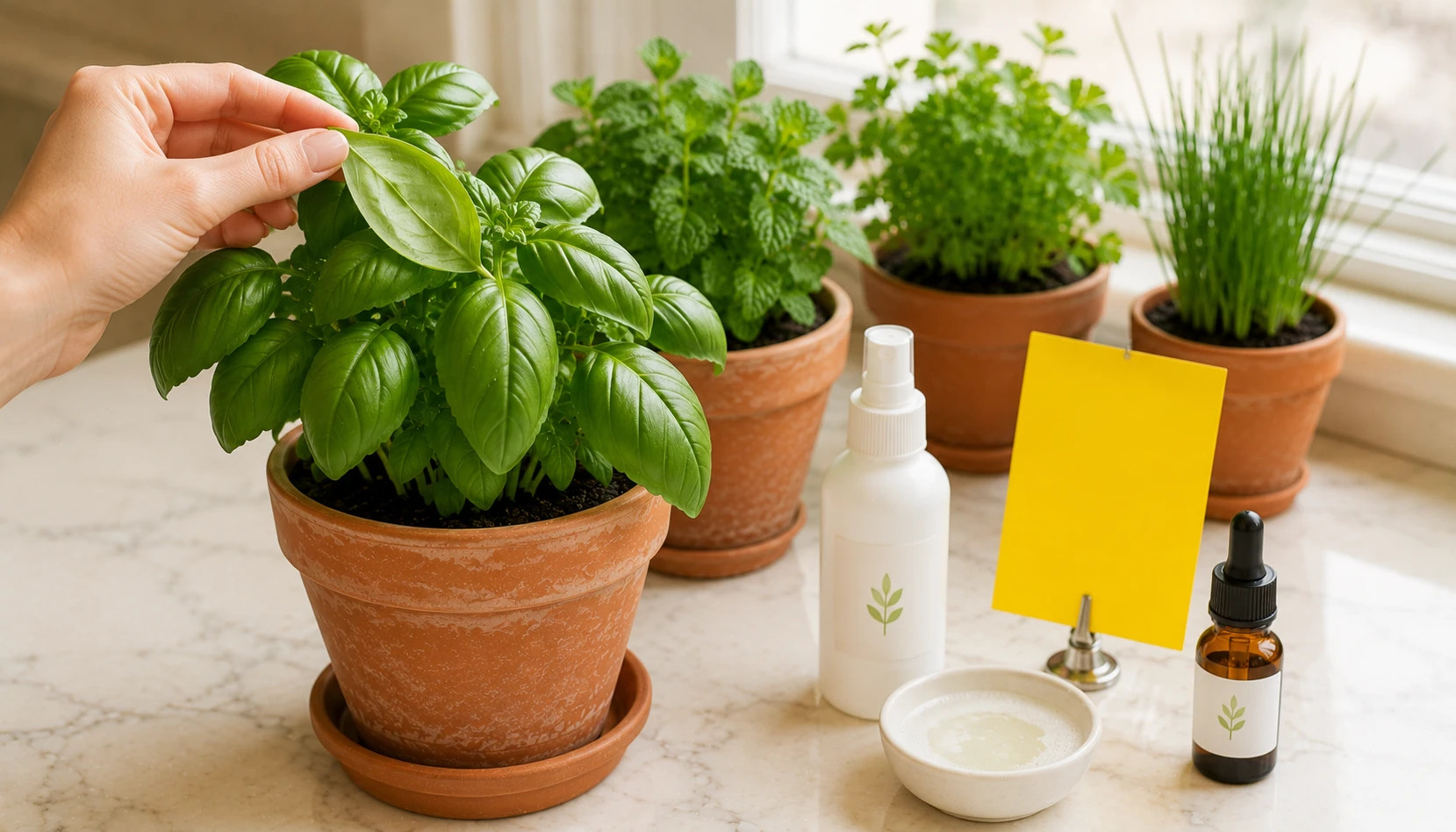 Common pests on indoor herbs and organic treatment methods